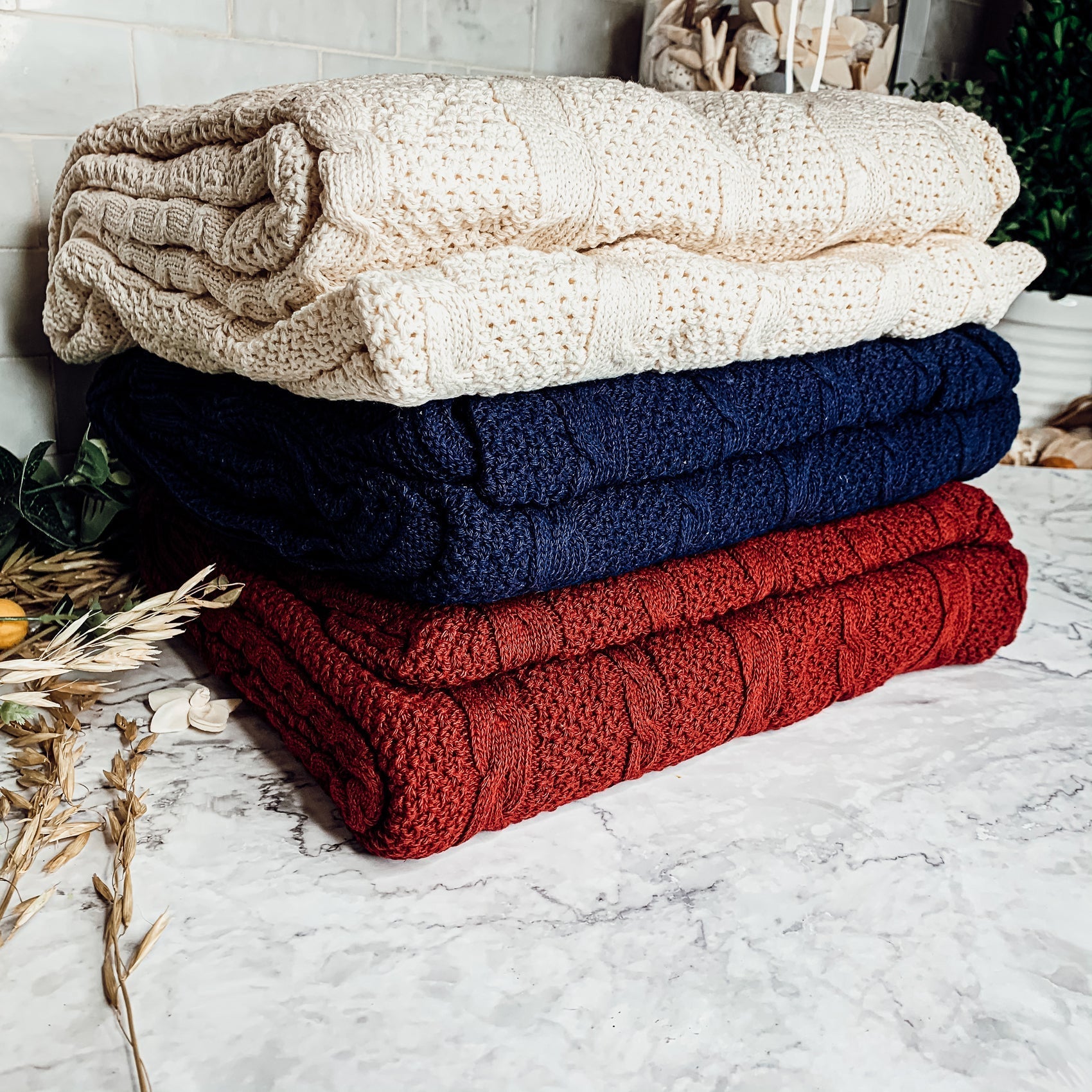 Claret Knit Sweater Throw Lightweight Cozy Blanket For Couch Bed