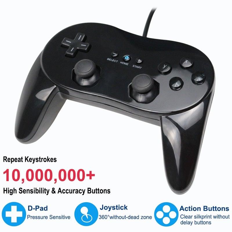 Classic White And Black Wired Pro Remote Game Controller Compatible With PC Laptop