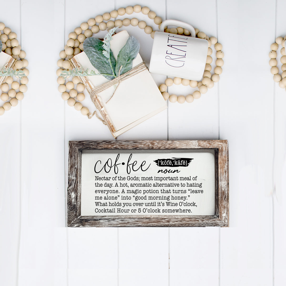 Coffee Definition Wooden Sign For Coffee Bar Decor Rustic Kitchen Wall Art Scientific Humor