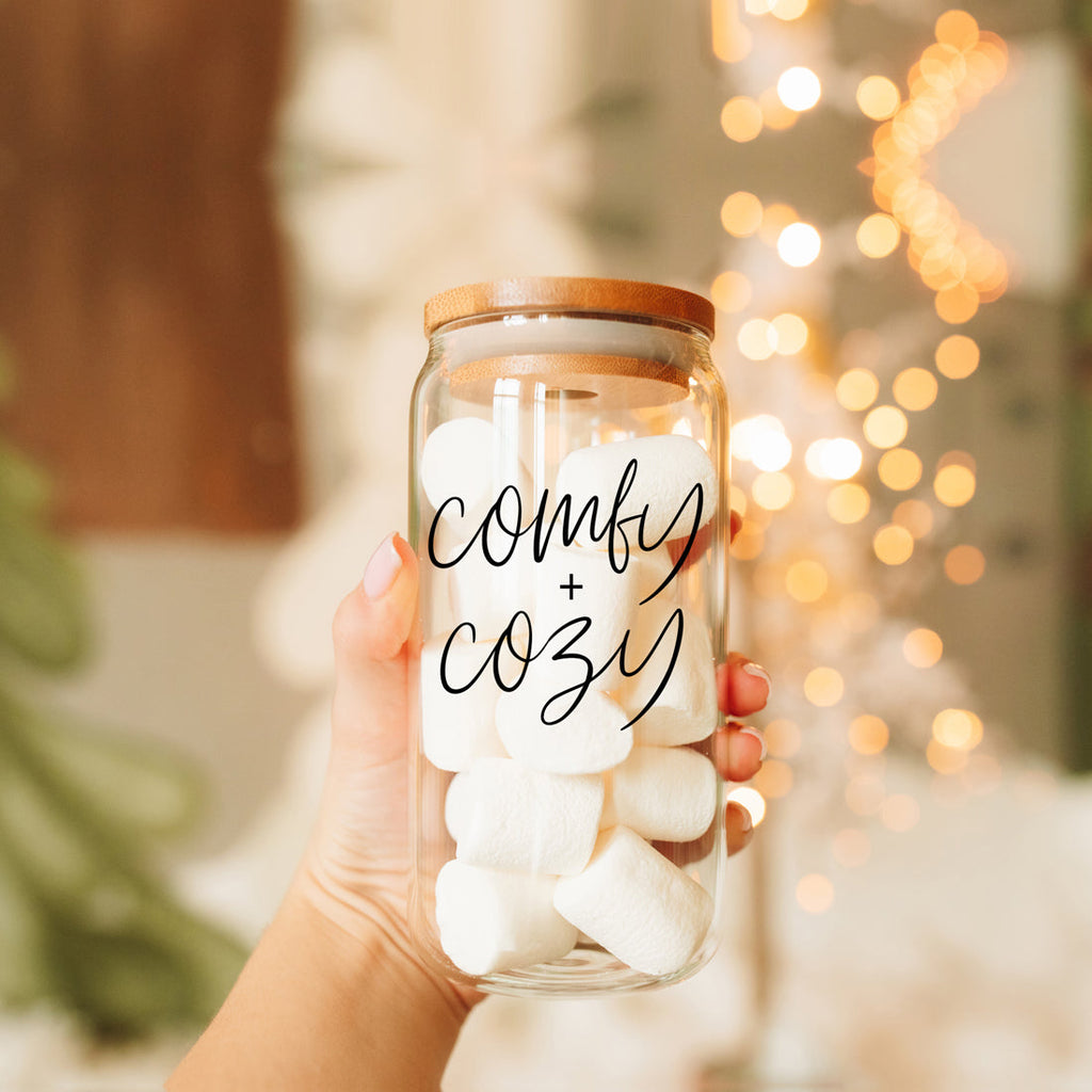 17oz Glass Tumbler With Bamboo Lid, 2 Stainless Straws And Straw Cleaner