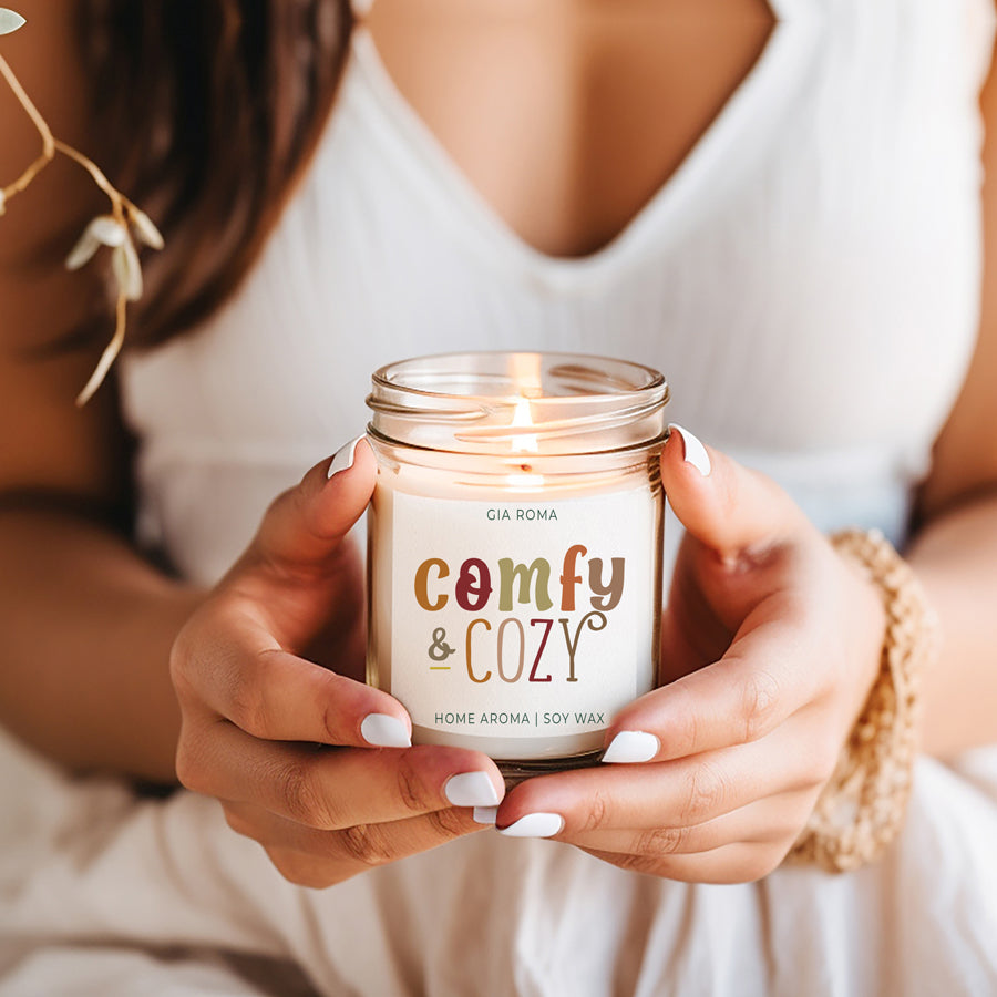 Pumpkin Spice Soy Candle 9oz Jar, Vanilla Whipped Cream Cinnamon