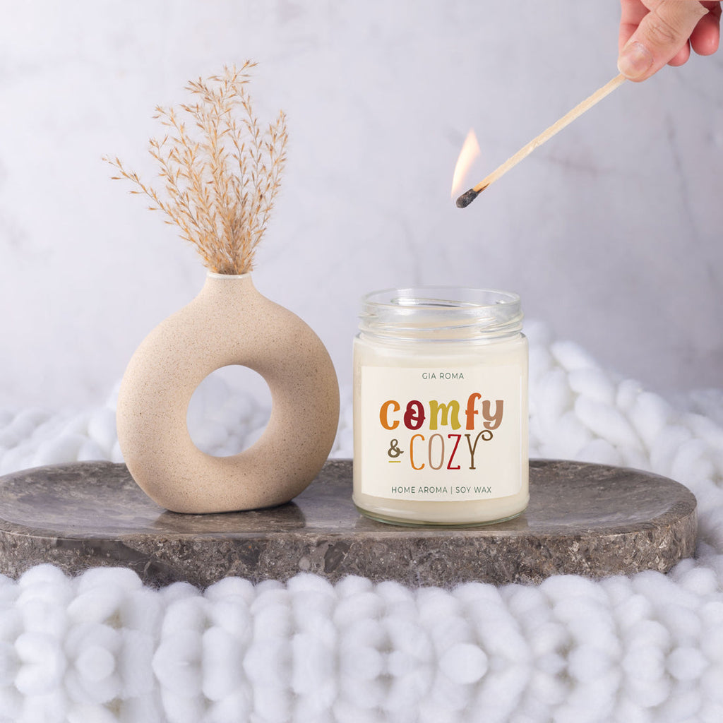 Pumpkin Spice Soy Candle 9oz Jar, Vanilla Whipped Cream Cinnamon