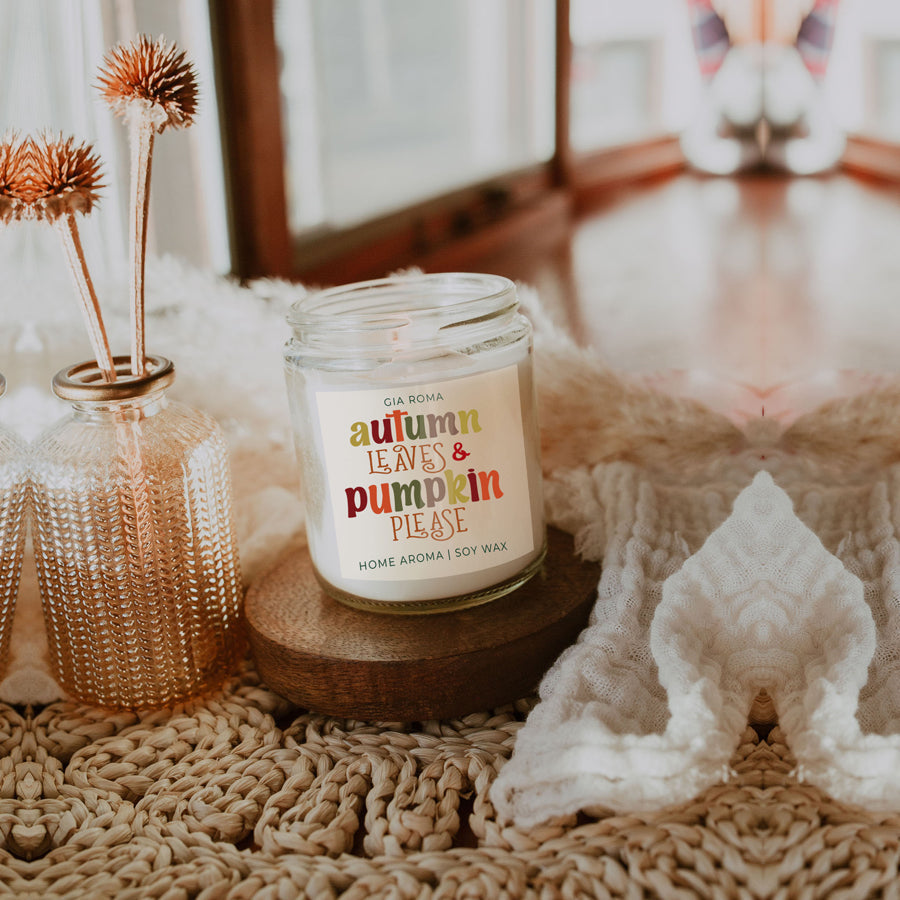 Toasted Pumpkin Spice Candle Soy Wax Autumn Pumpkin Pie Home Fragrance
