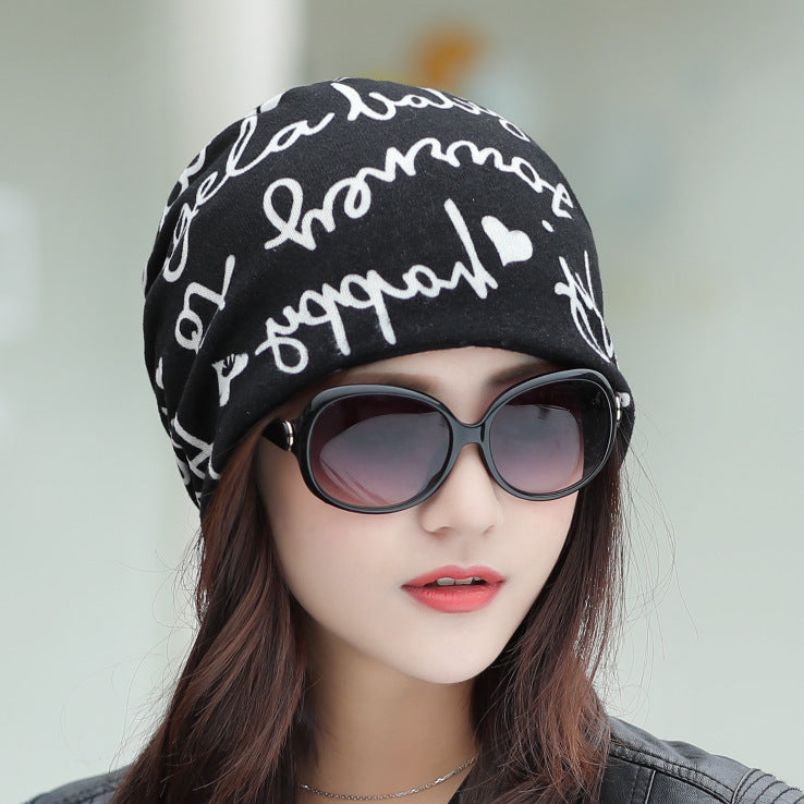 Women's Fashion Pullover Cap, Scarf And Neck Sleeve