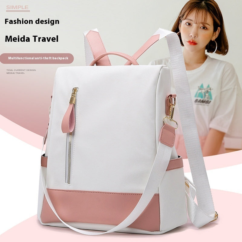 Anti-theft Backpack Soft Texture Large Capacity Women's Backpack Out Travel Bag Tide