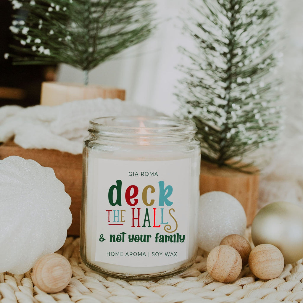 Deck The Halls Holiday Candle 9oz Clove Cinnamon Berry Plum Fir 50hr Burn