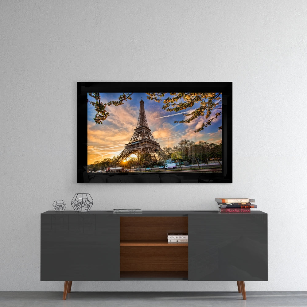 Eiffel Tower Glass Wall Art