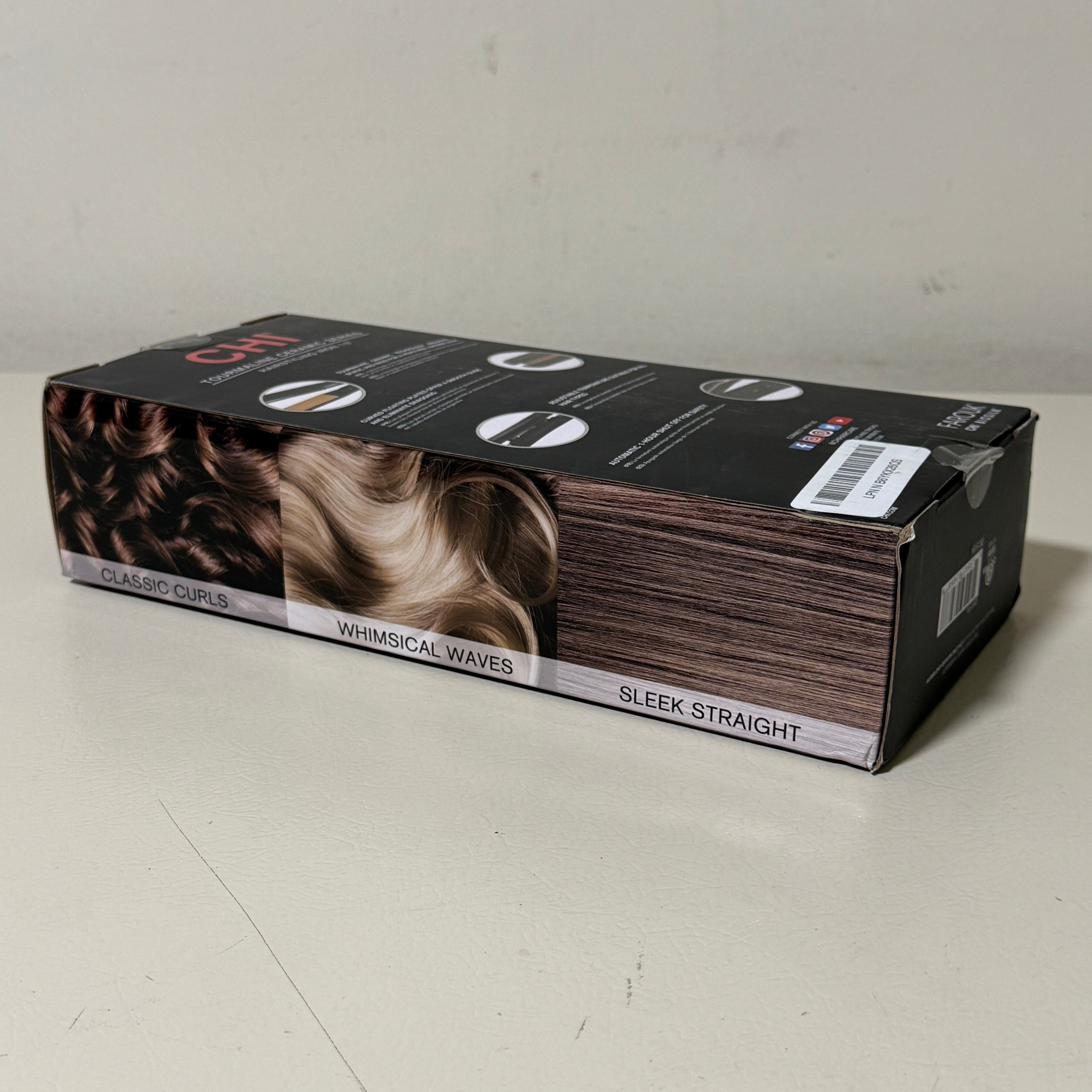 CHI Classic 1.5" Tourmaline Ceramic Flat Iron – Onyx Black – Model CA1174 – w/Thermal Mat