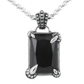 Dragon Claw Necklace Gothic Black Stone Pendant 20 Inch