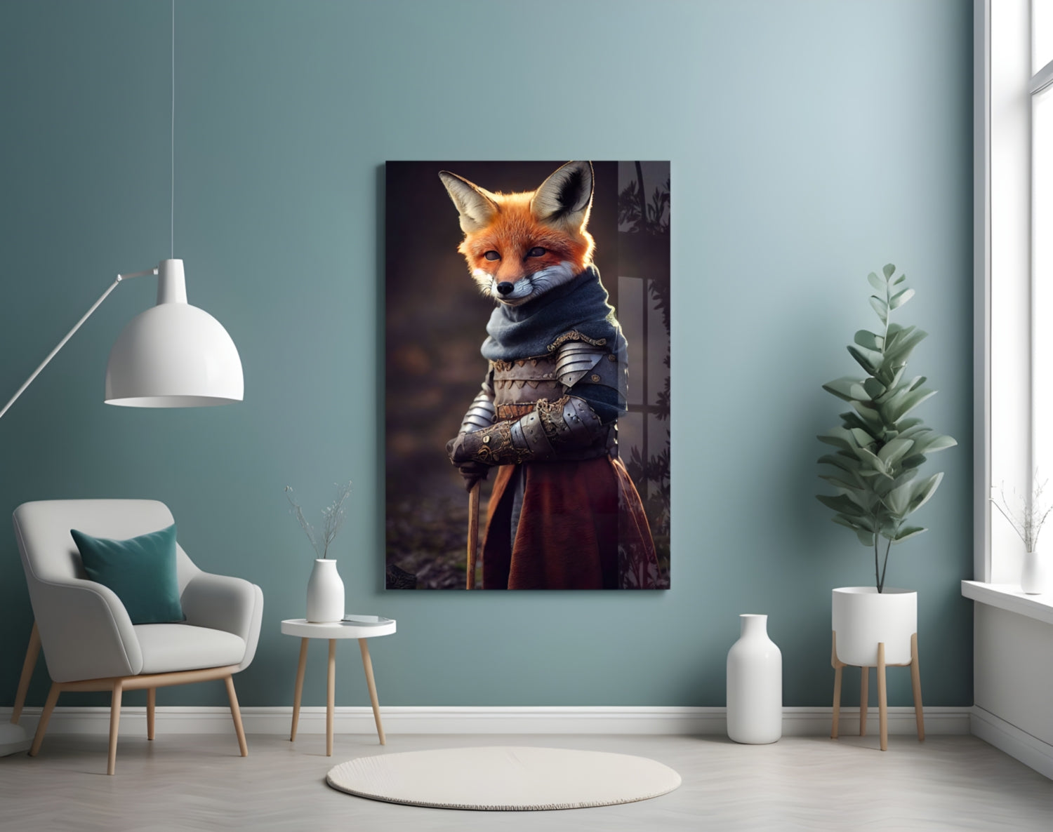 The Fox Glass Wall Art || Designer Collection