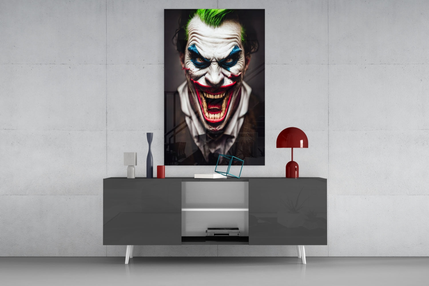 The Smile of Joker Glass Art || Designer Collection
