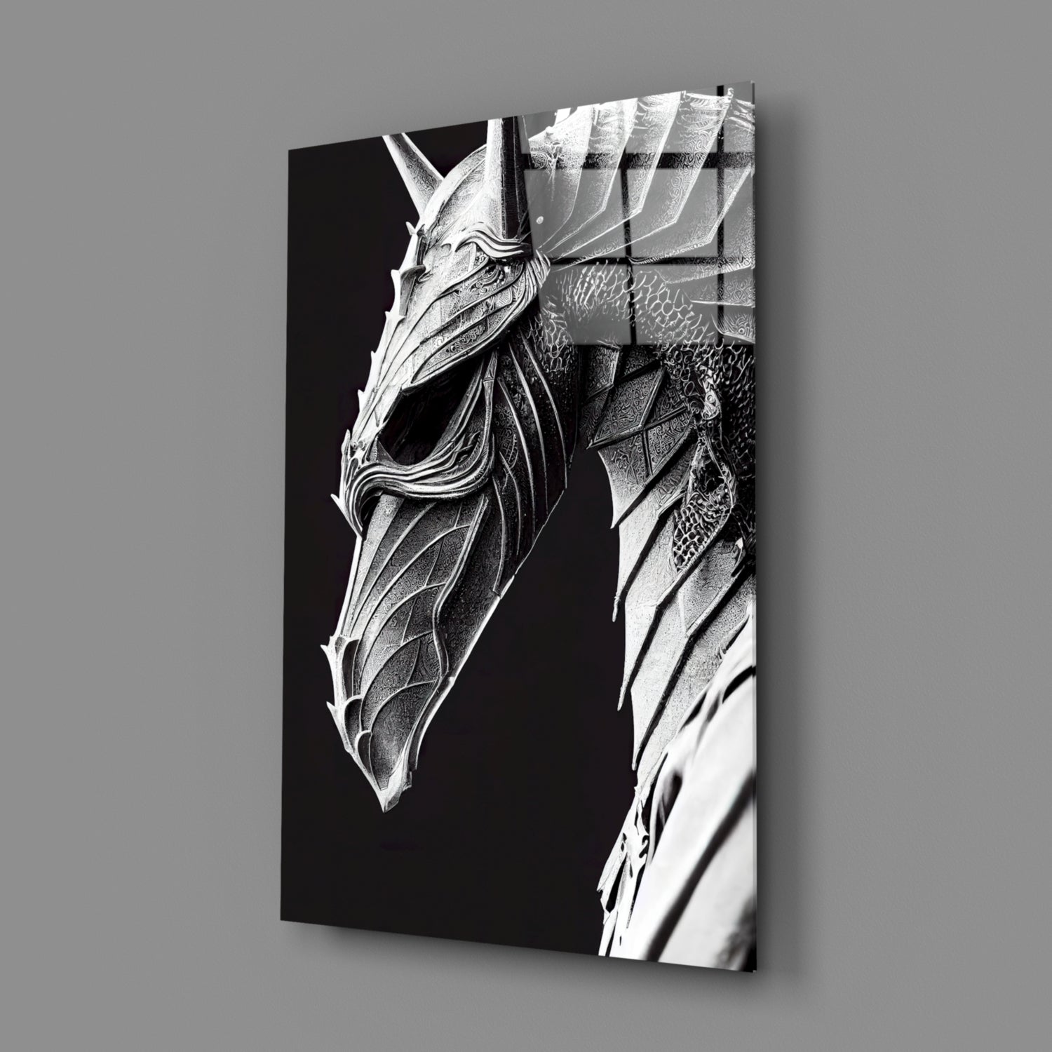 Iron Dragon Glass Art  || Designer Collection