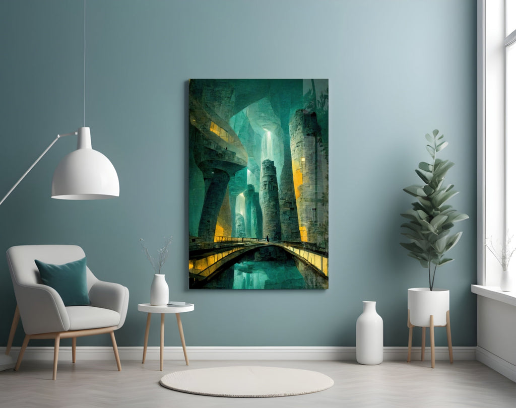 Underground Glass Wall Art  || Designers Collection