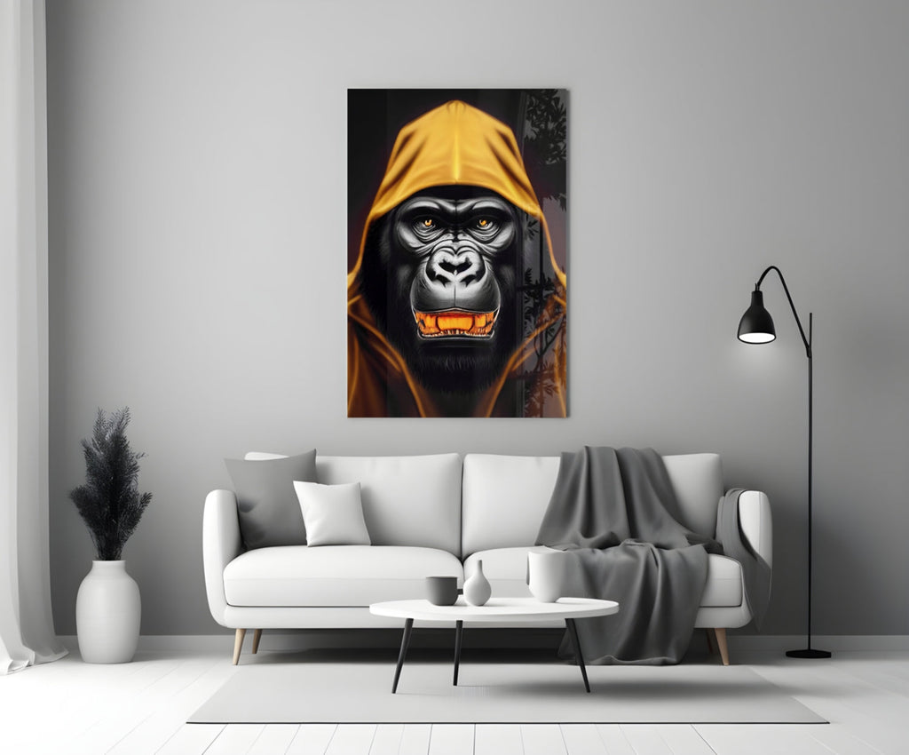 Angry Smile Glass Wall Art  || Designer Collection