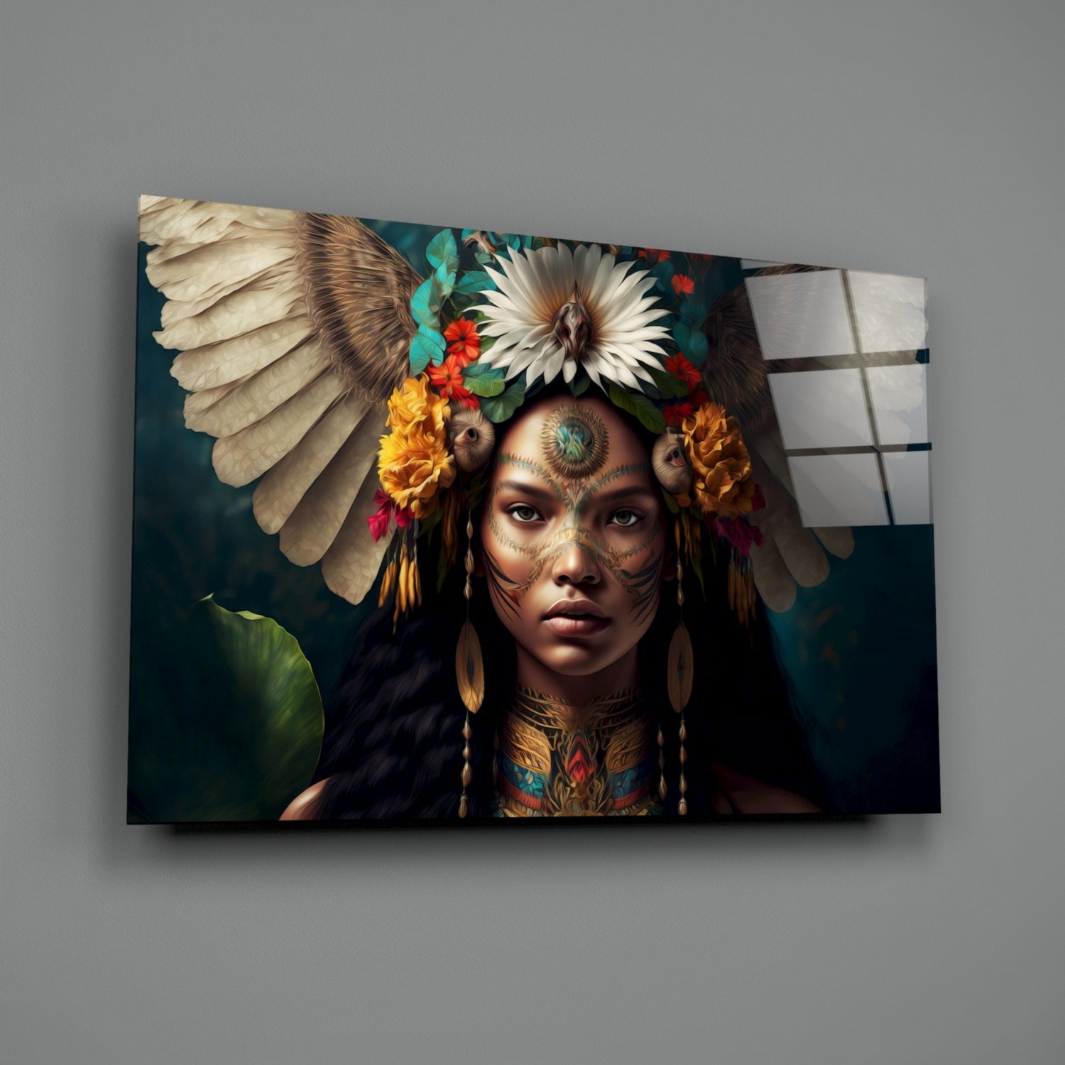 Beauty of the Clan Glass Wall Art  || Designer Collection