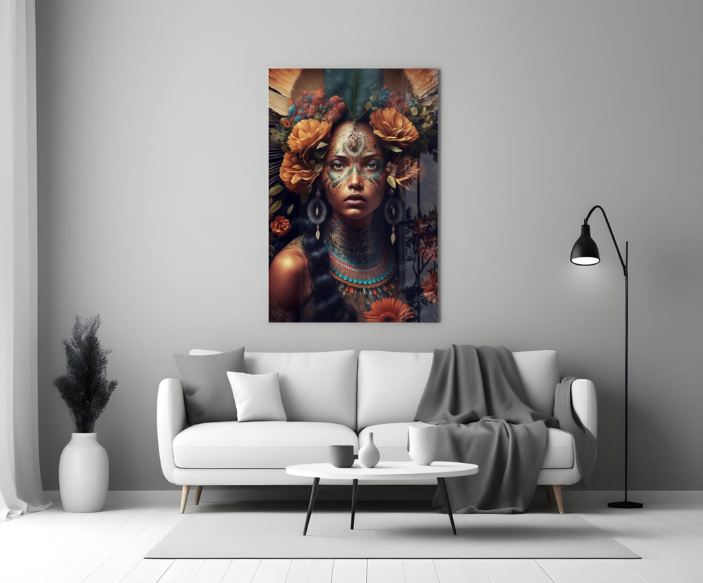 Beauty of the Clan Glass Wall Art  || Designer Collection