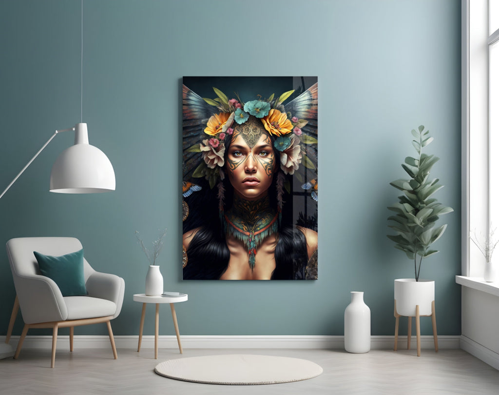 Warrior Beautiful Glass Wall Art  || Designers Collection