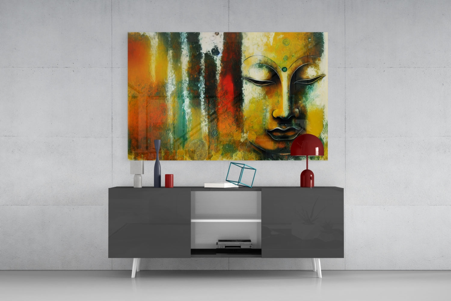 Buddha Glass Wall Art  || Designer Collection