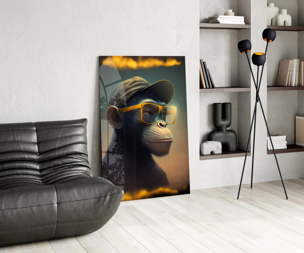 Wise Monkey Glass Wall Art  || Designers Collection