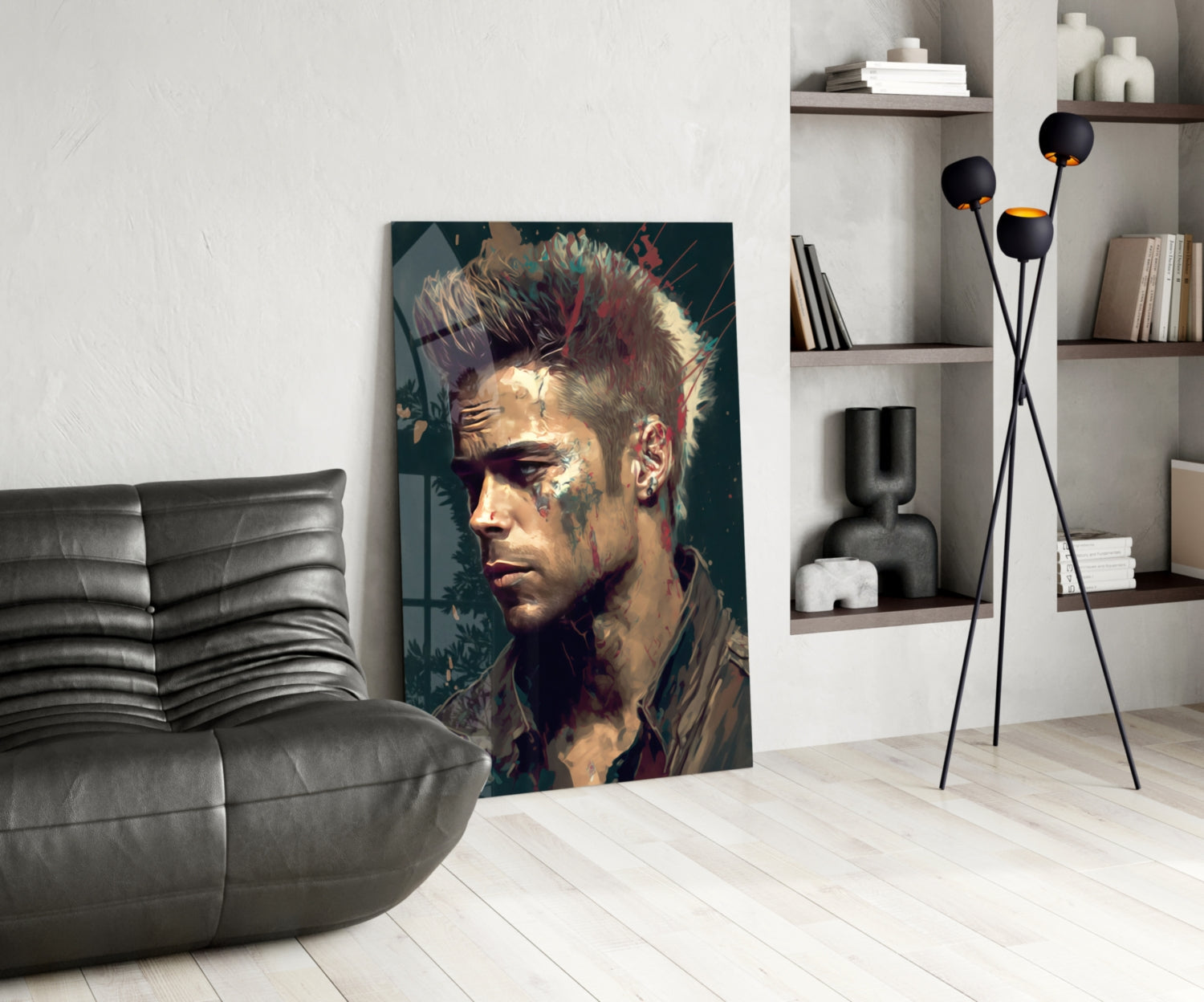 Fight Club - Tyler Durden Glass Wall Art  || Designer Collection