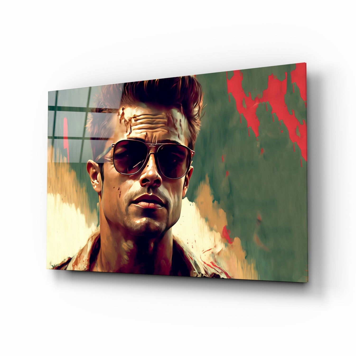 Fight Club - Tyler Durden Glass Wall Art  || Designer Collection