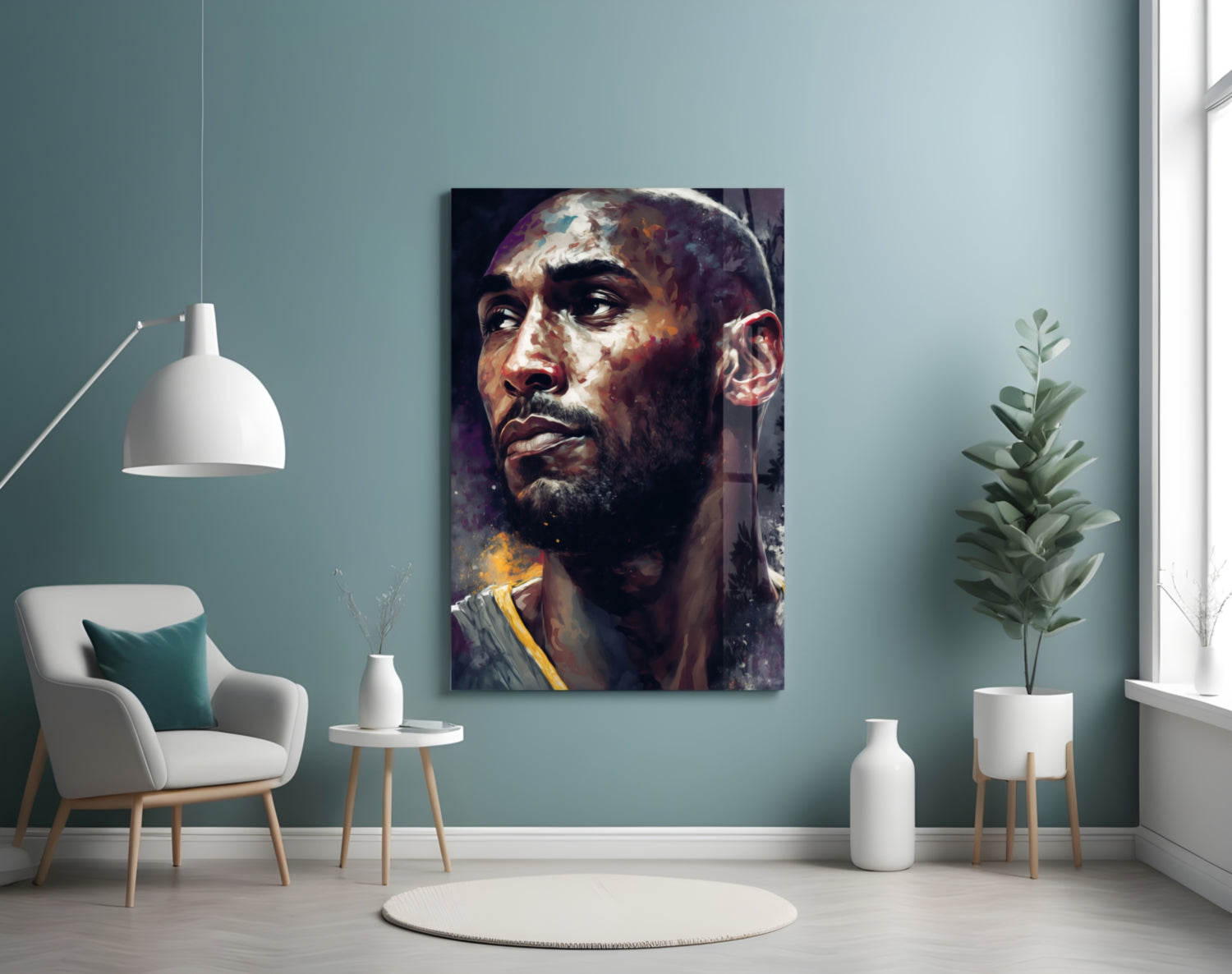 Kobe Bryant Glass Wall Art  || Designer Collection