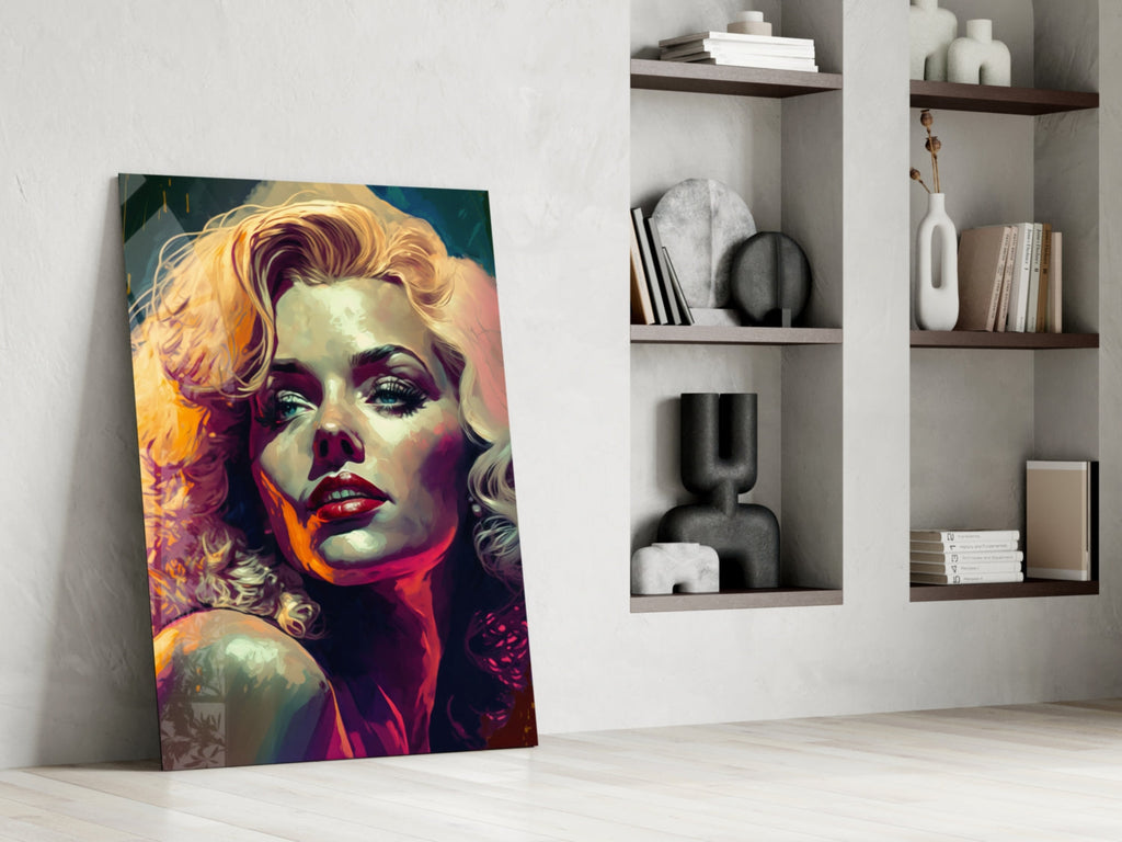 Marilyn Monroe Glass Wall Art  || Designer Collection
