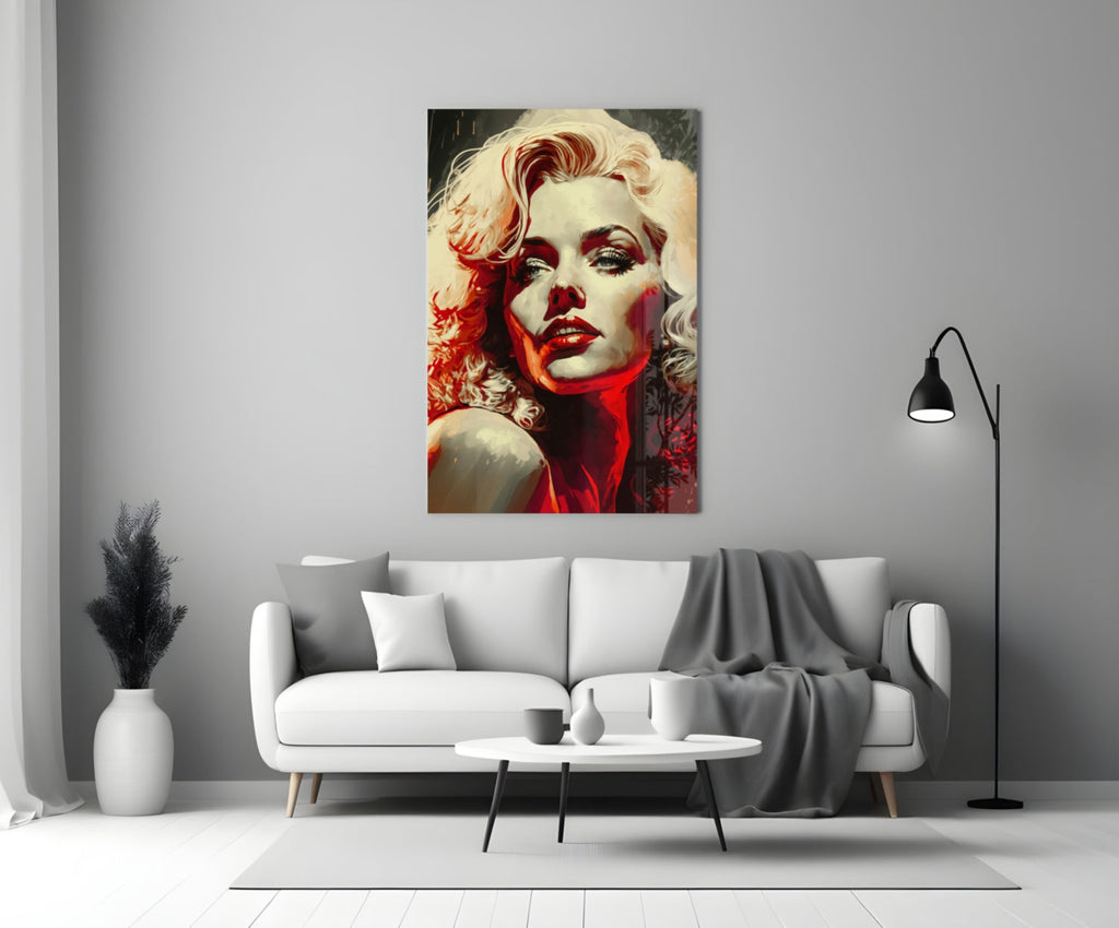 Marilyn Monroe Glass Wall Art  || Designer Collection
