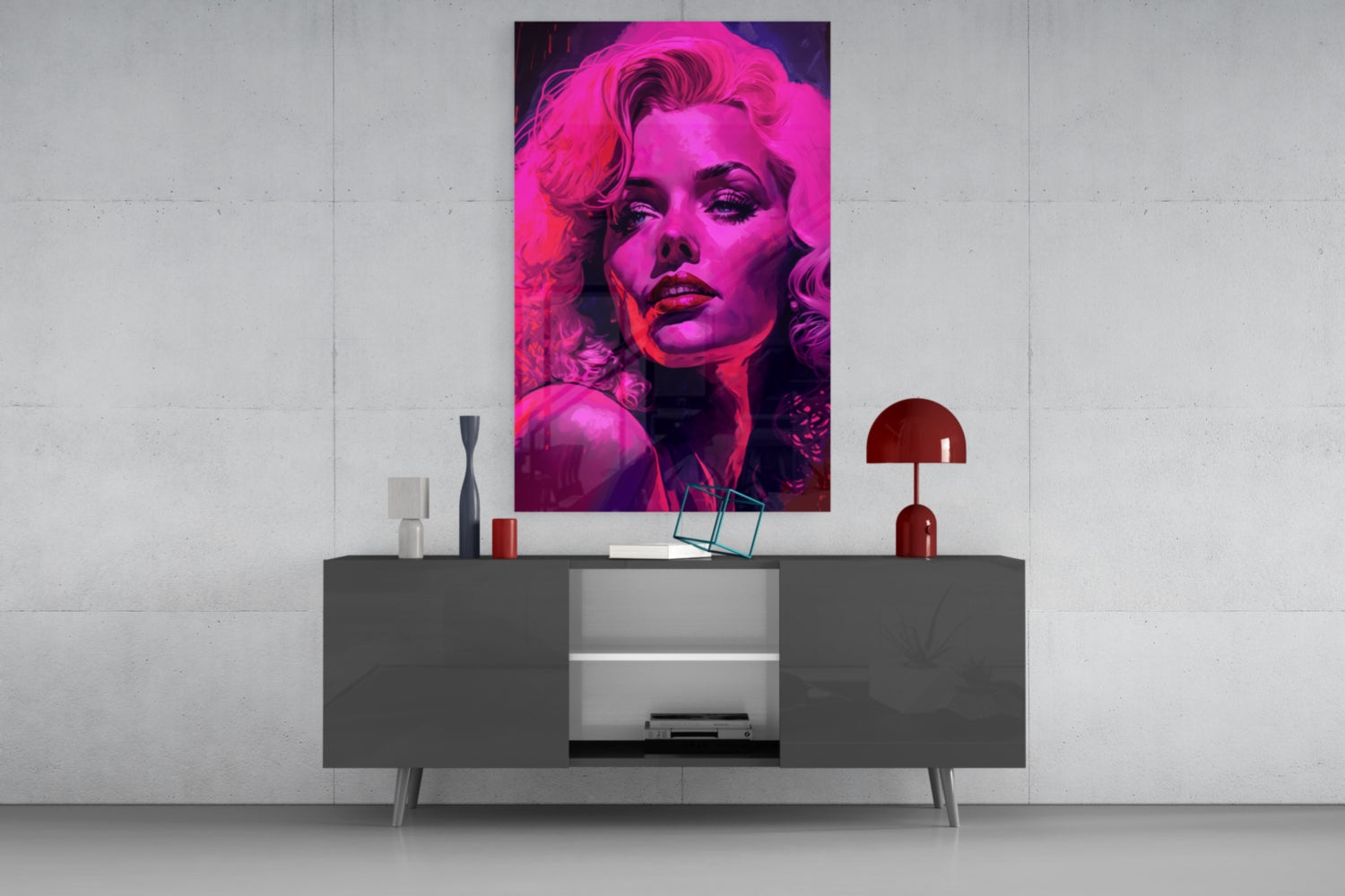 Marilyn Monroe Glass Wall Art  || Designer Collection