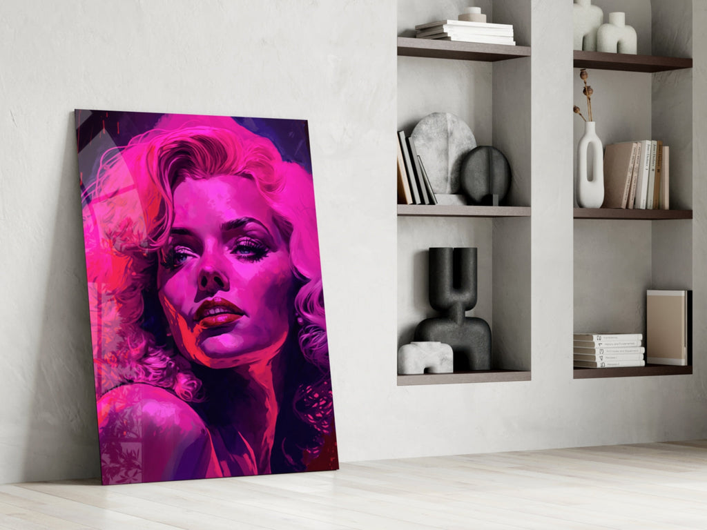 Marilyn Monroe Glass Wall Art  || Designer Collection