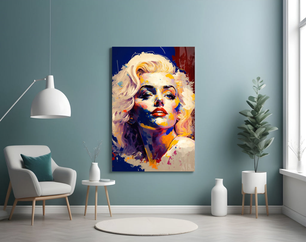 Marilyn Monroe Glass Wall Art  || Designer Collection