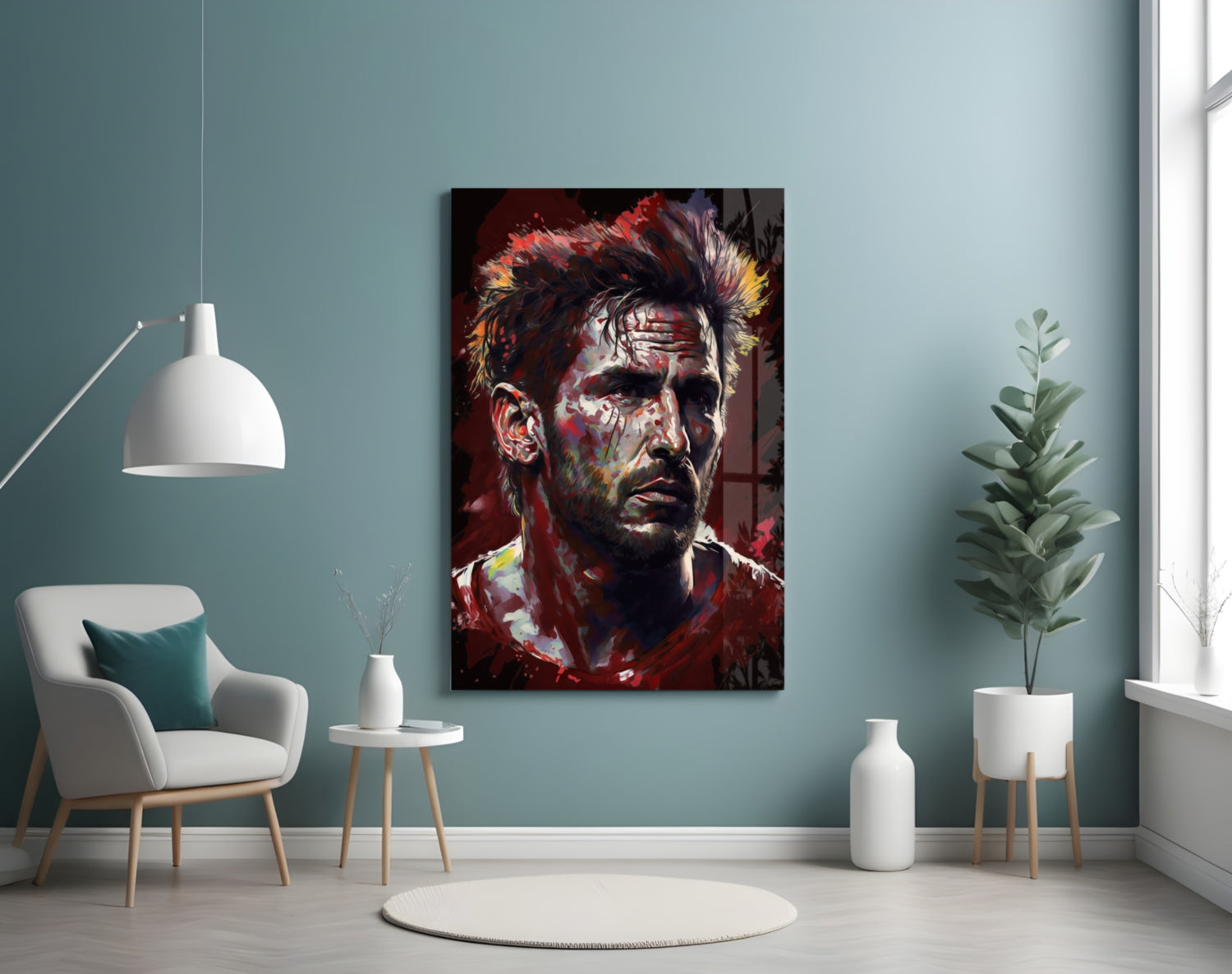 Messi Glass Wall Art  || Designer Collection