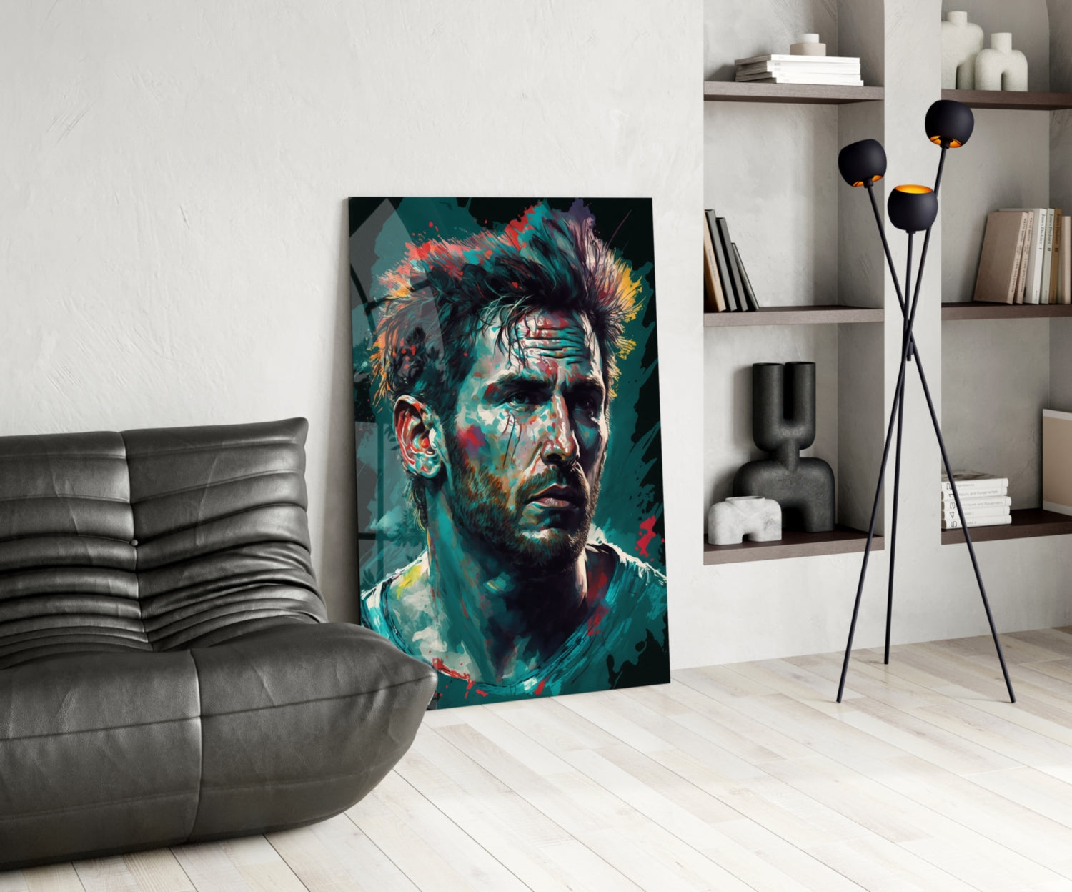 Messi Glass Wall Art  || Designer Collection