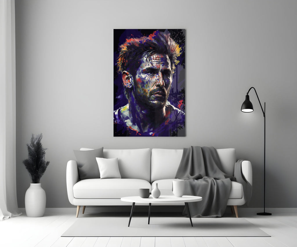Messi Glass Wall Art  || Designer Collection