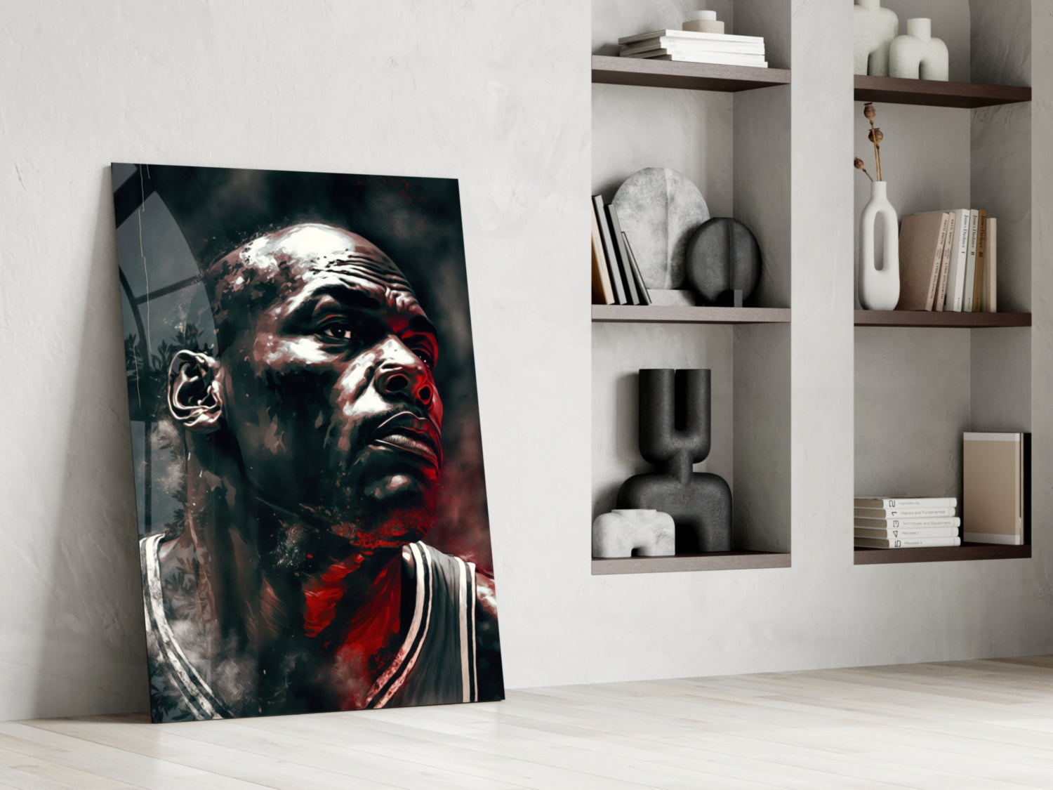 Michael Jordan Glass Wall Art  || Designer Collection
