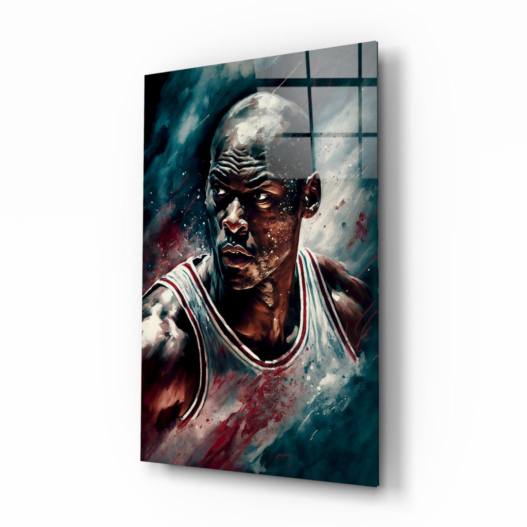 Michael Jordan Glass Wall Art  || Designer Collection