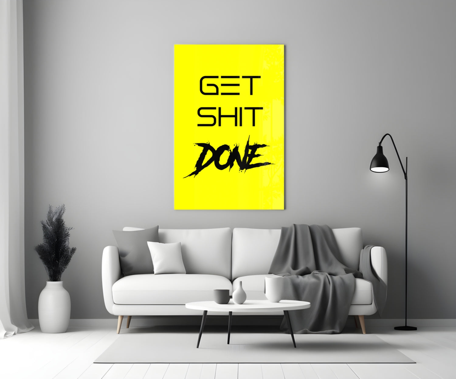 Get Shit Done Glass Wall Art  || Designer Collection