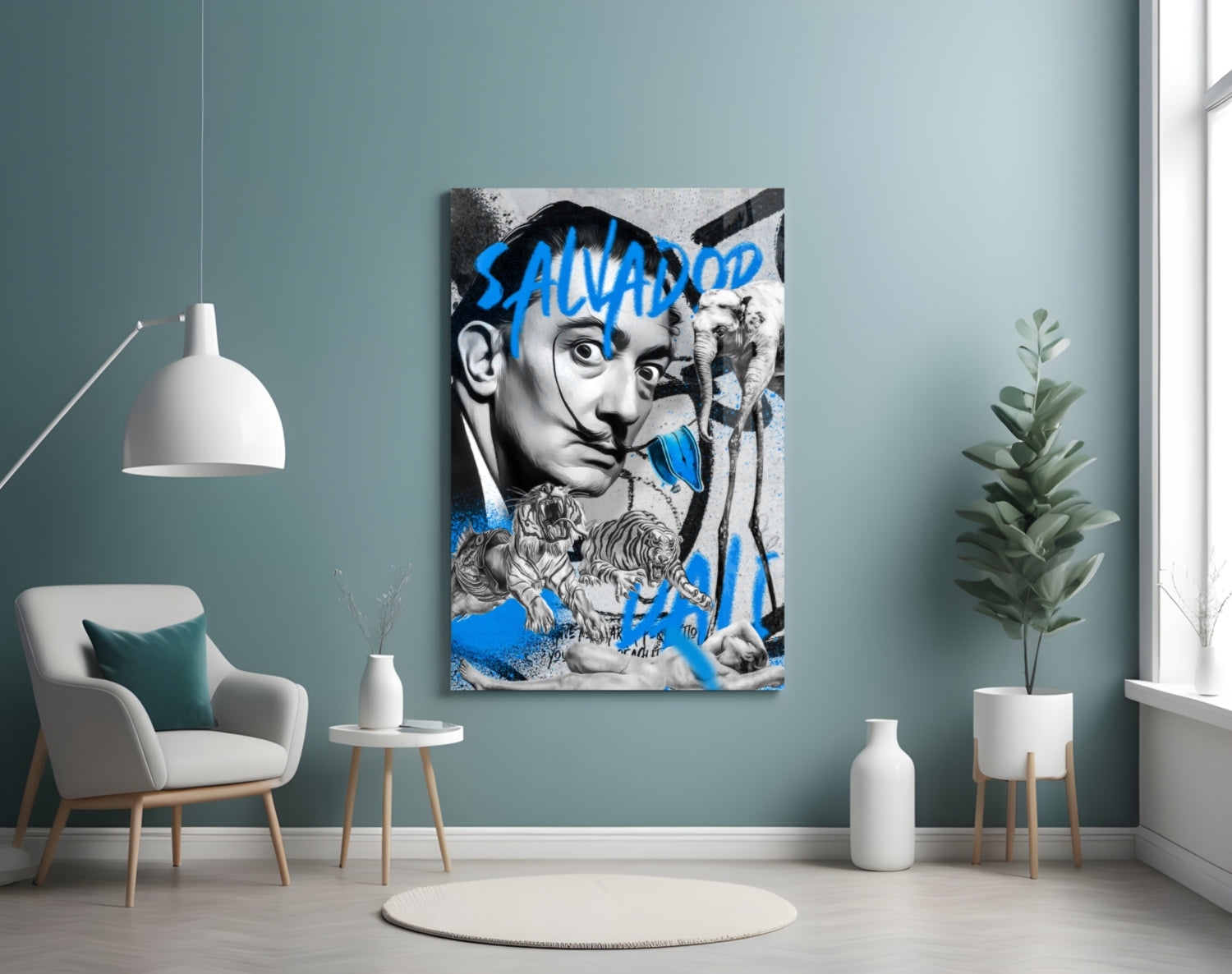 Salvador Dali and The Jungle Glass Wall Art || Designer Collection