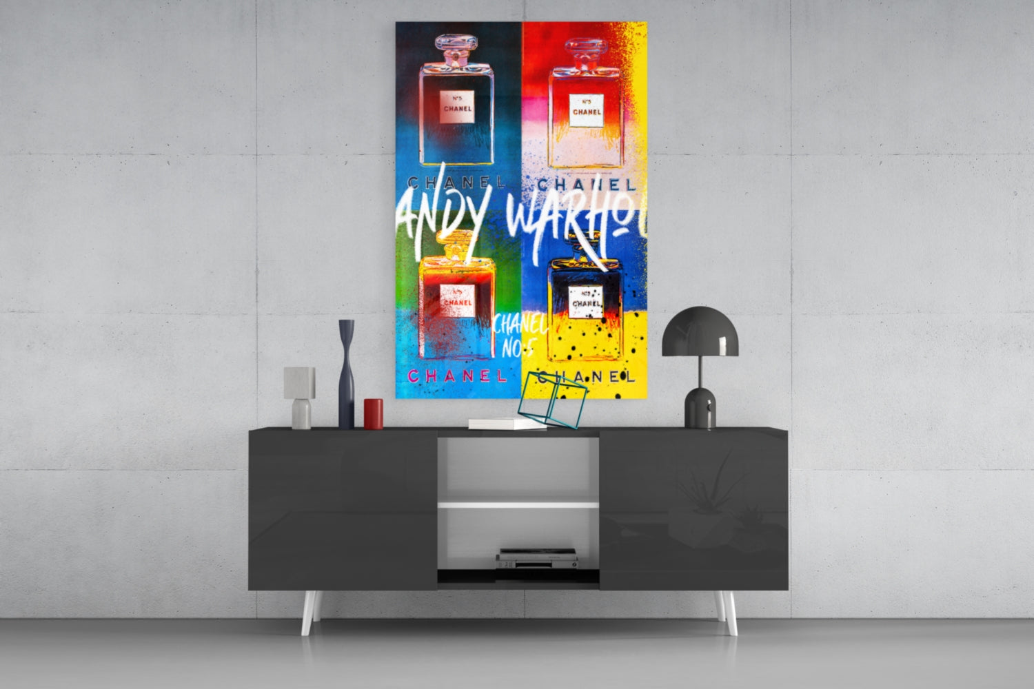 Andy Warhol and Chanel Glass Wall Art || Designer Collection