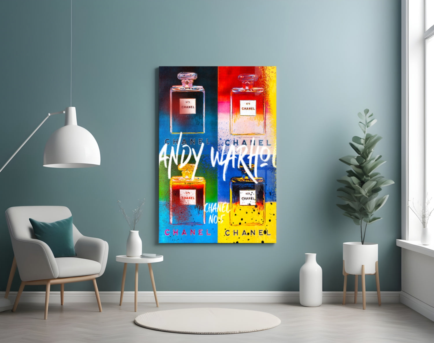 Andy Warhol and Chanel Glass Wall Art || Designer Collection