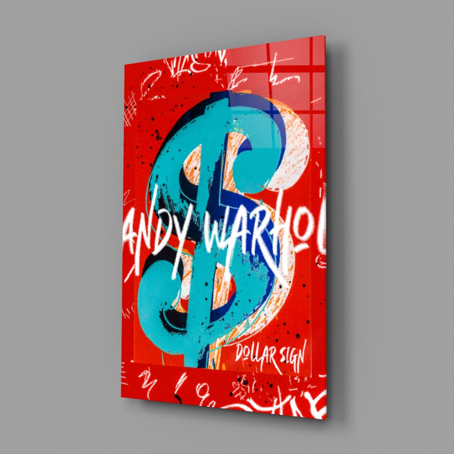 Andy Warhol and Dollar Glass Wall Art || Designer Collection