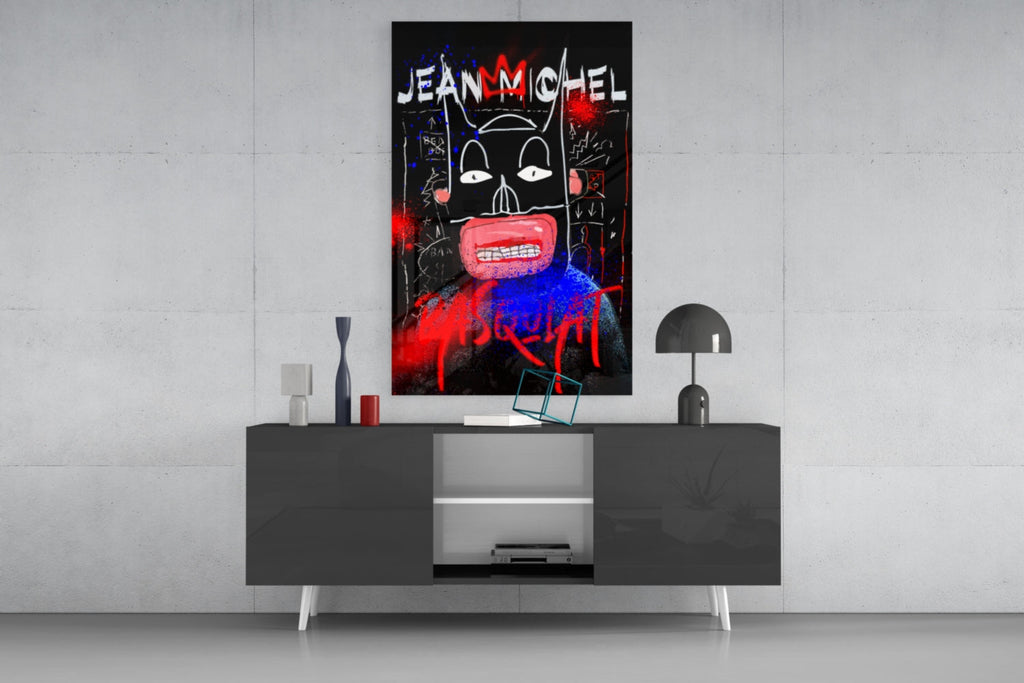 Style of Jean-Michel Basquiat Glass Wall Art || Designer Collection