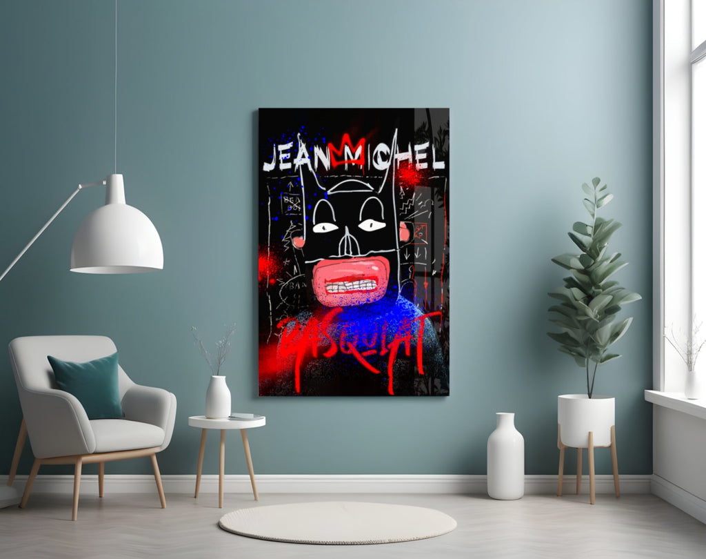 Style of Jean-Michel Basquiat Glass Wall Art || Designer Collection