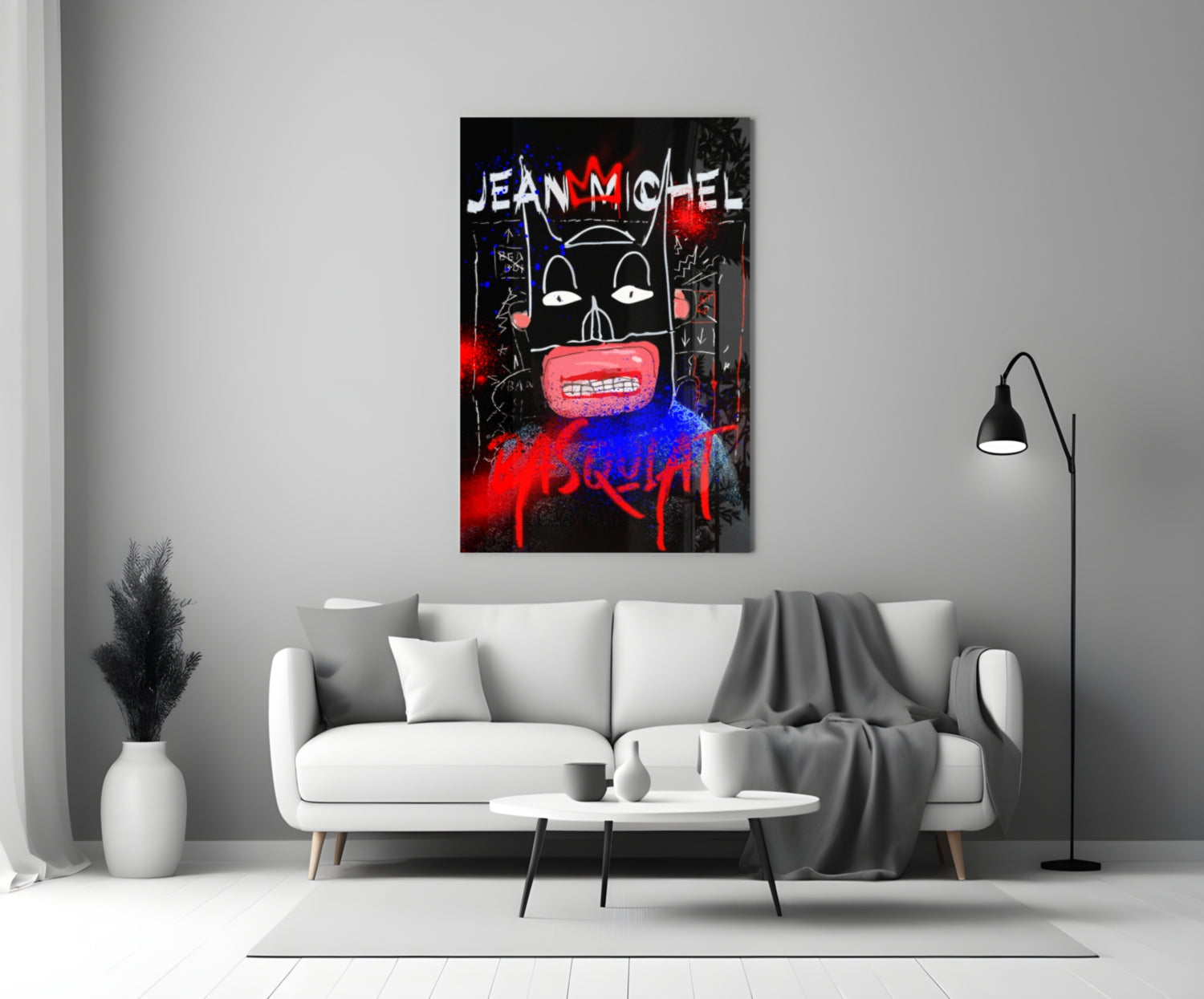 Style of Jean-Michel Basquiat Glass Wall Art || Designer Collection
