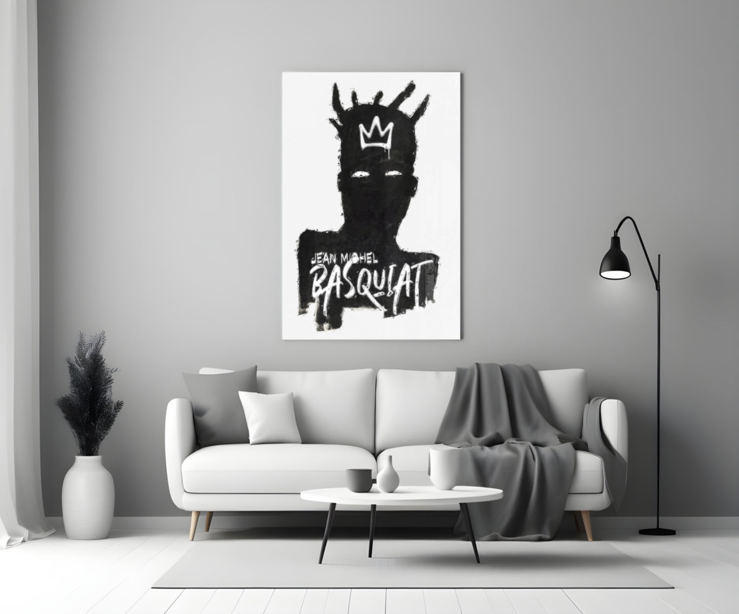 Style of Jean-Michel Basquiat Glass Wall Art || Designer Collection