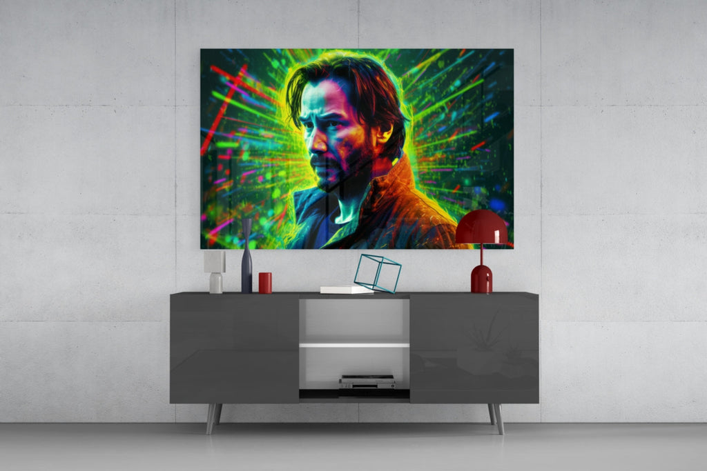 Keanu Reeves Glass Wall Art || Designer Collection
