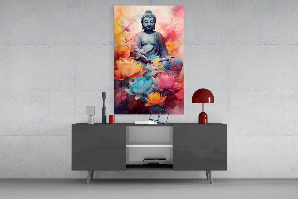 Buddha Glass Wall Art || Designer Collection