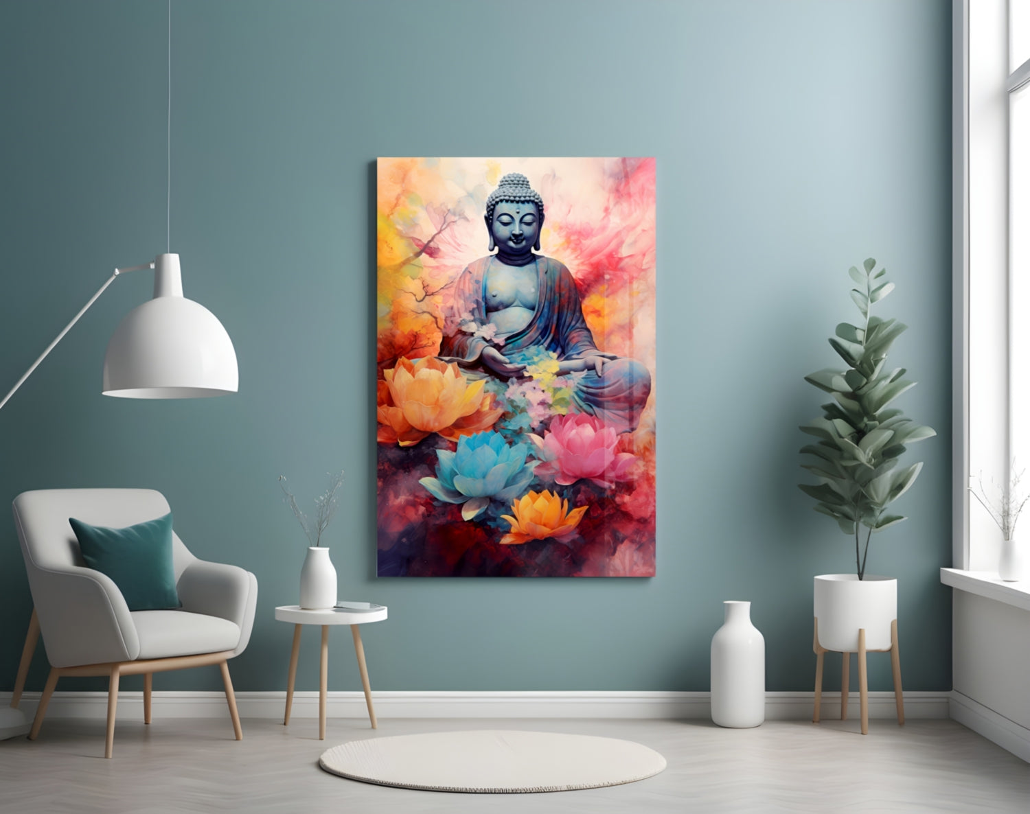 Buddha Glass Wall Art || Designer Collection
