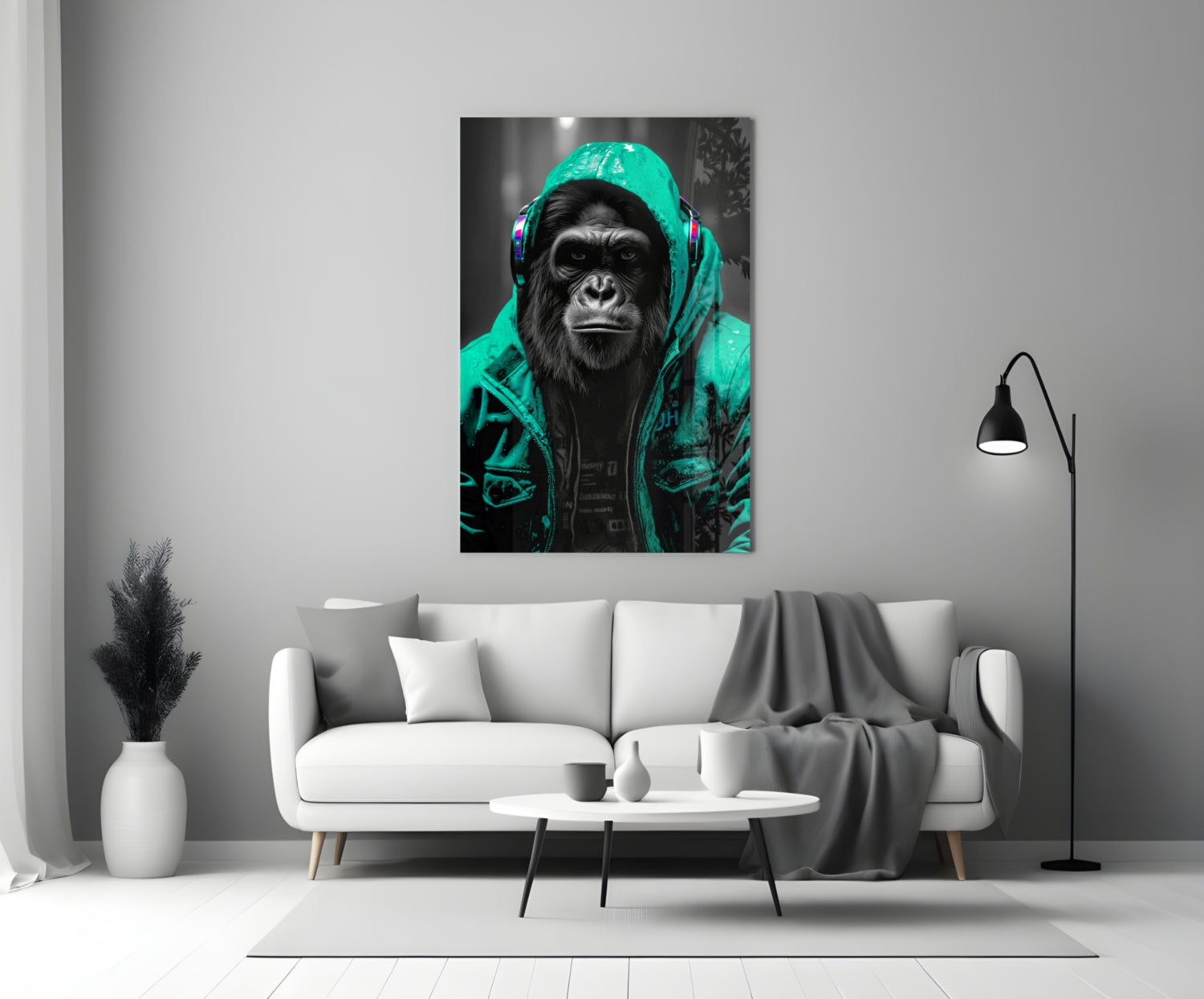 Rebellios Ape  Glass Wall Art || Designer Collection