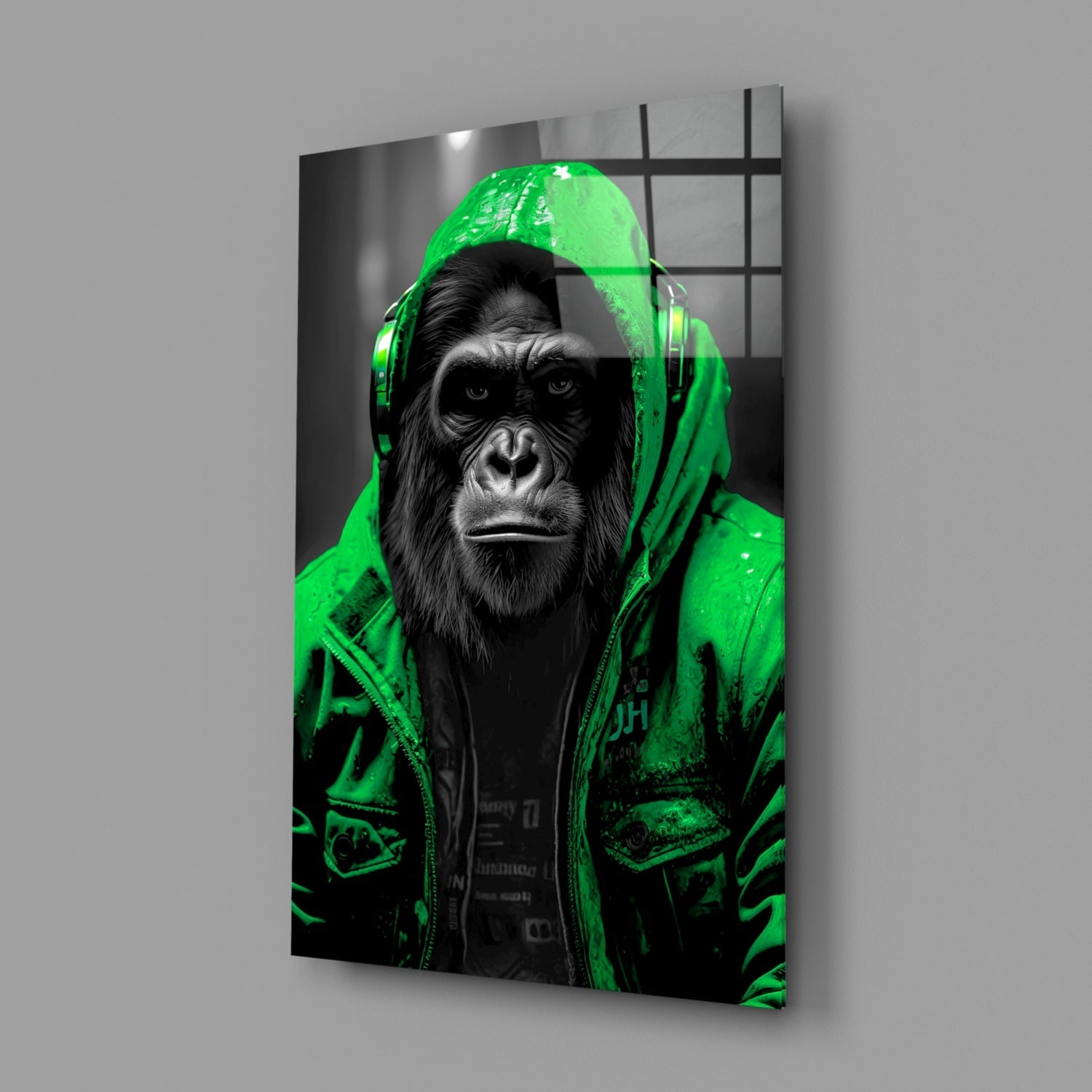 Rebellios Ape  Glass Wall Art || Designer Collection